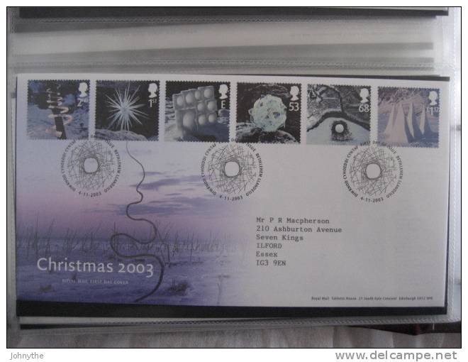 Great Britain 2003 Christmas Fdc - 2001-2010 Dezimalausgaben