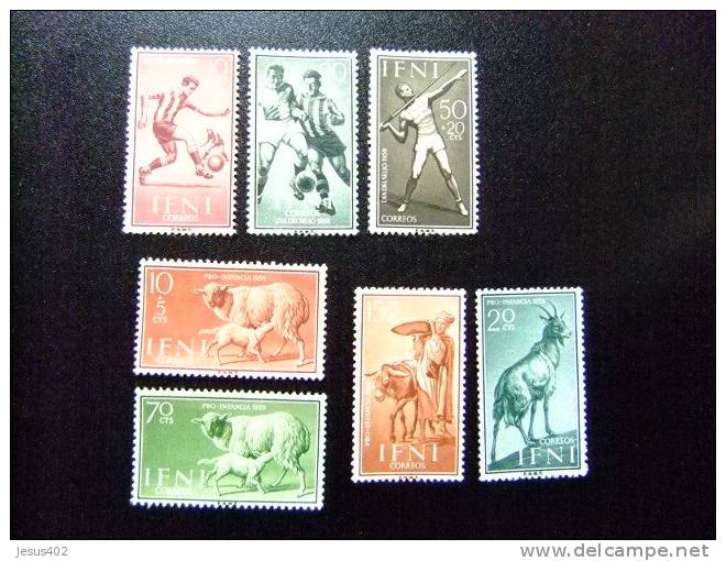 IFNI  1960  2 SERIES    Edifil Nº 152 / 155 + 156 / 158    Sellos Sin Goma - Ifni