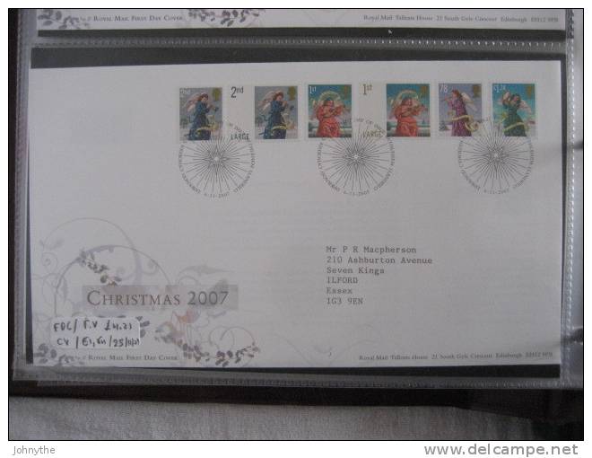 Great Britain 2007 Christmas 2007 2  Fdcs - 2001-2010 Dezimalausgaben