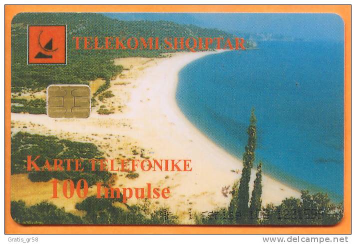 Albania - ALB-31, Beach, 90.000ex, 100U, 3/99, Used As Scan - Albanien