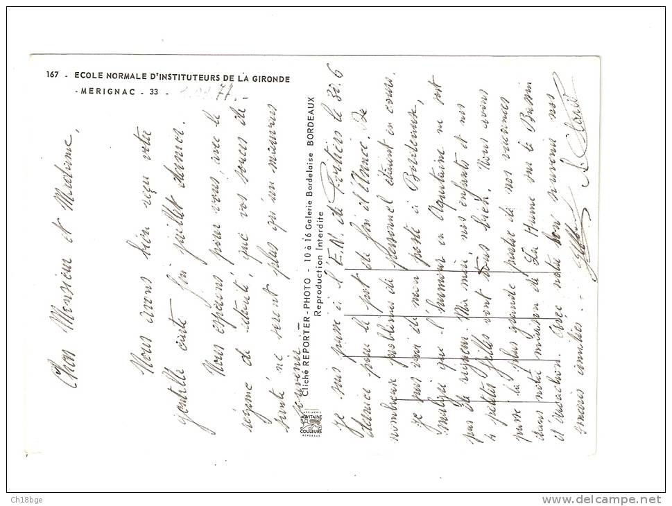 CSM 33 - Gironde : Mérignac : Ecole Normale D'Instituteurs De La Gironde - Mérignac : Cours D'eau , Bâtiment EN - Merignac