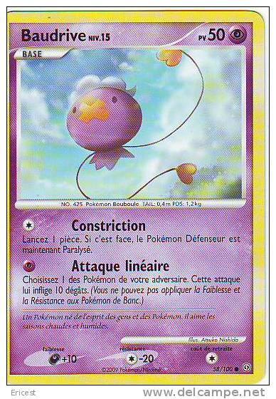 - X - CARTE POKEMON BAUDRIVE NIV 15 58/100 NEUVE - Altri & Non Classificati