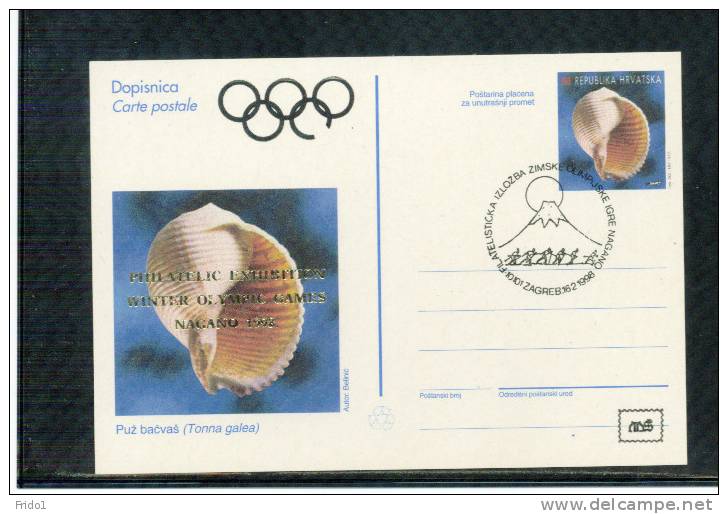 Kroatien / Croatia 1998 Olympische Spiele Nagano Briefmarken Ausstellung / Olympic Games Nagano - Philatelic Exibition - Hiver 1998: Nagano