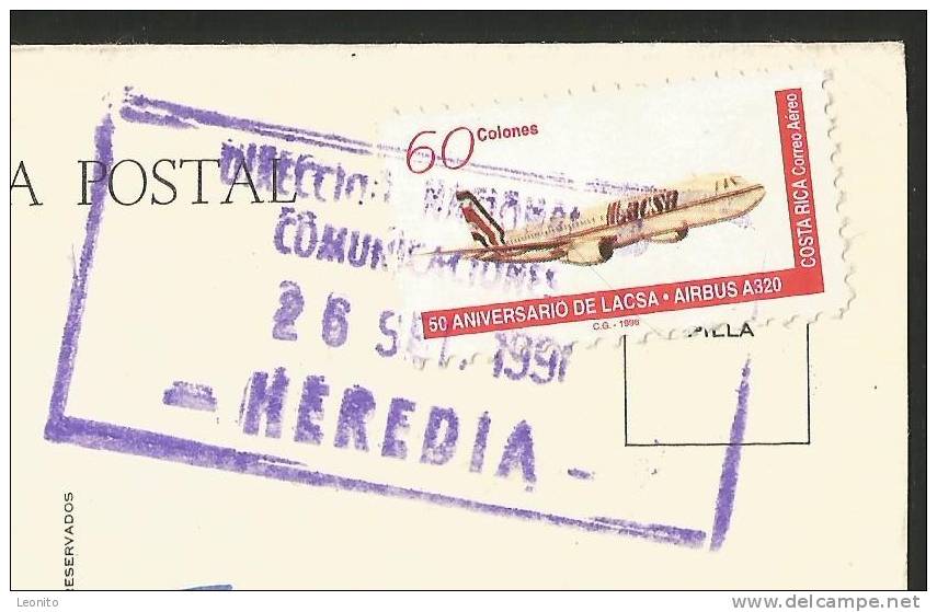 ZARCERO COSTA RICA Parque Stamp LACSCA Airbus A320 Heredia 1996 - Costa Rica