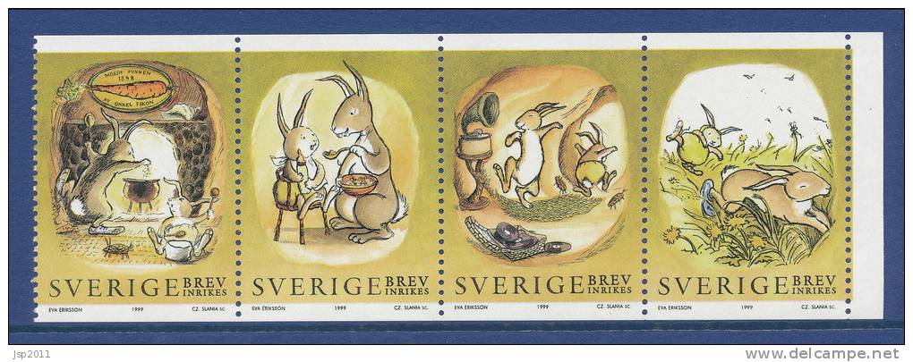 Sweden 1999 Facit # 2109-2112. Rabits, See Scann, MNH (**) - Neufs