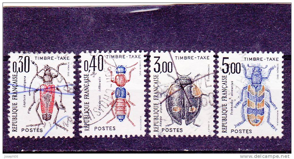 FRANCE    1983  Taxe  Y.T.  N° 109  à  112  Oblitéré - 1960-.... Gebraucht