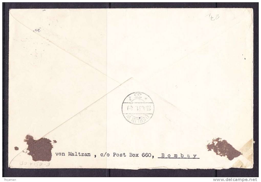 E-ASIA-05 LETTER FROM INDIA BOMBAY TO GERMANY BERLIN 23.04.1931 - Luchtpost
