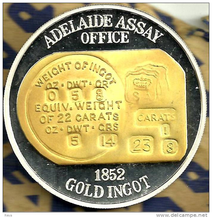 COOK ISLANDS $1 AUSTRALIA GOLD INGOT FRONT QEII HEAD BACK 2005 PROOF 1Oz .999 SILVER READ DESCRIPTION CAREFULLY !!! - Cook