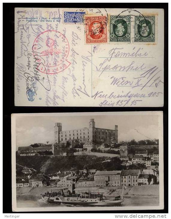 Slowakei Slovakia 1940 Censor Picture Postcard To WIEN Austria - Lettres & Documents