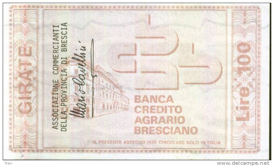 CREDITO AGRARIO BRESCIANO - Lire 100