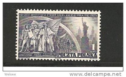 Pol Mi.Nr.326/ POLEN -  USA Verfassung 1938 ** - Ungebraucht