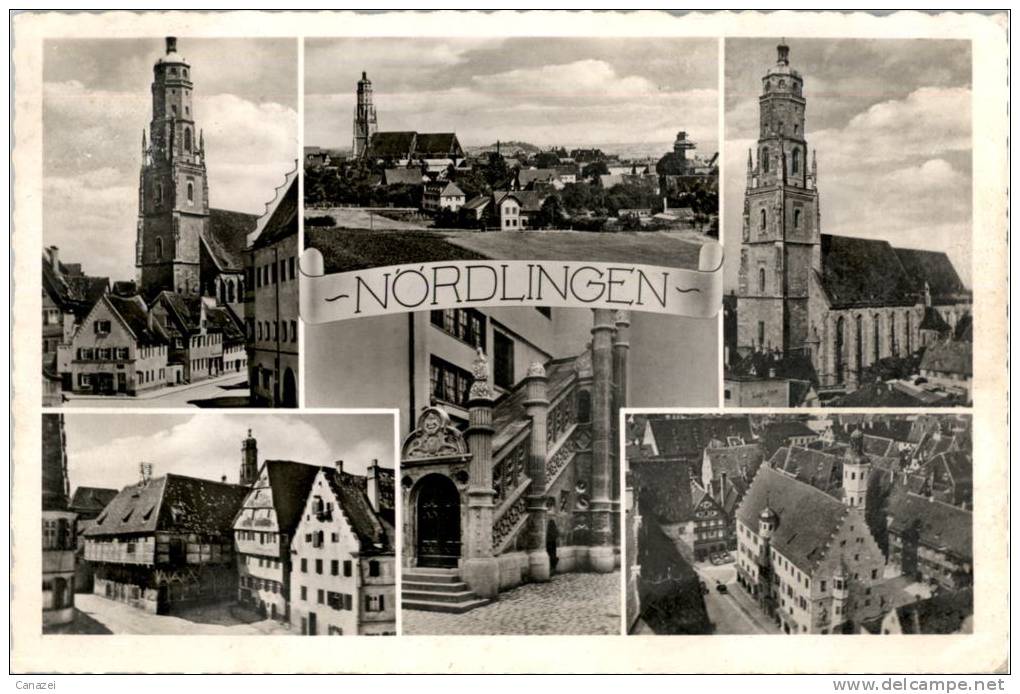 AK Nördlingen, Gel 1965 - Noerdlingen