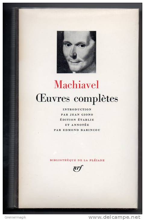 La Pléiade Nrf - Machiavel - Oeuvres Complètes - La Pléiade