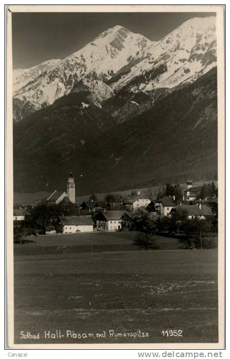 AK Solbad Hall-Absam Mit Rumerspitze, Beschr - Hall In Tirol