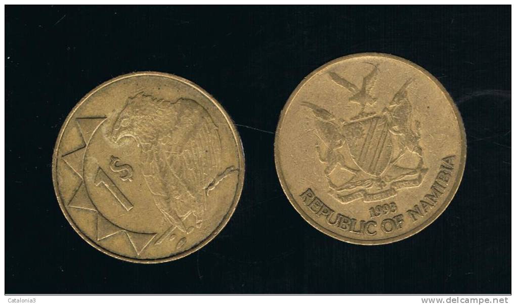 NAMIBIA -  1 Dolar  1993  KM4  -  Bird  -  Animal Coin - Namibia