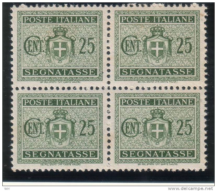 Luogotenenza - Segnatasse Sass. 86-96 In Quartine ** MNH - Filigrana Ruota - Segnatasse