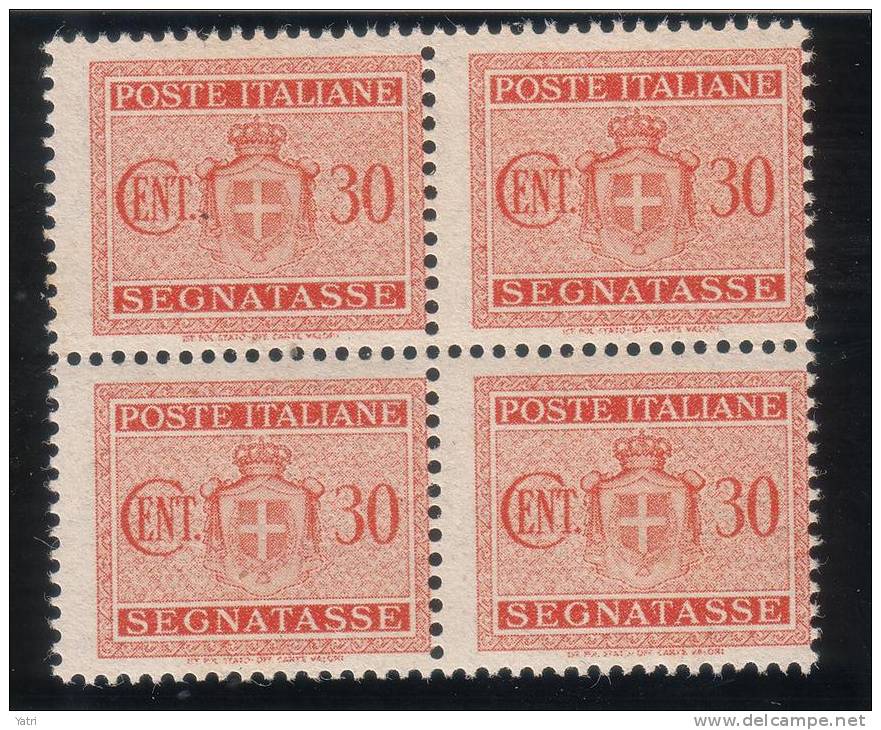 Luogotenenza - Segnatasse Sass. 86-96 In Quartine ** MNH - Filigrana Ruota - Segnatasse