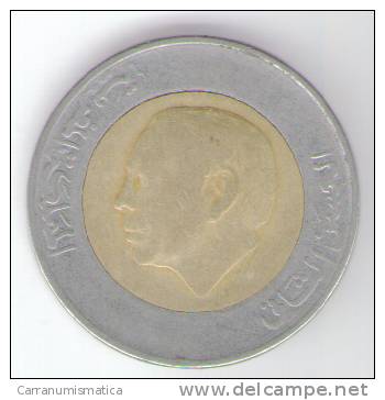 MAROCCO 5 DIRHAMS 1987 BIMETALLICA - Marruecos