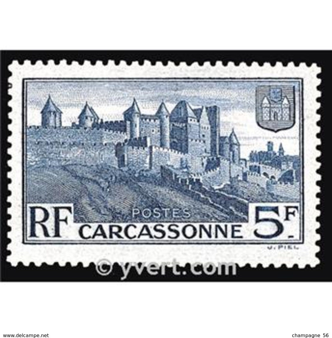 VARIÉTÉS FRANCE  1938  N° 392 CITE DE CARCASSONNE OBLITÉRÉ - Oblitérés