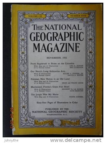 National Geographic Magazine November 1952 - Wissenschaften