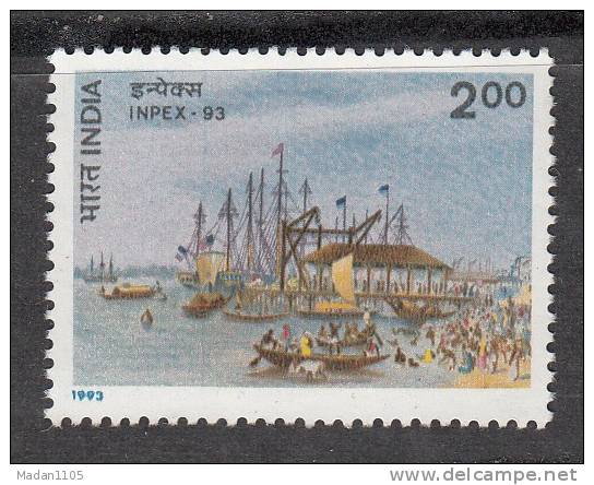 INDIA, 1993, INPEX 93, Indian National Philetelic Exhibition, Calcutta, Custom House Wharf,, MNH, (**) - Unused Stamps