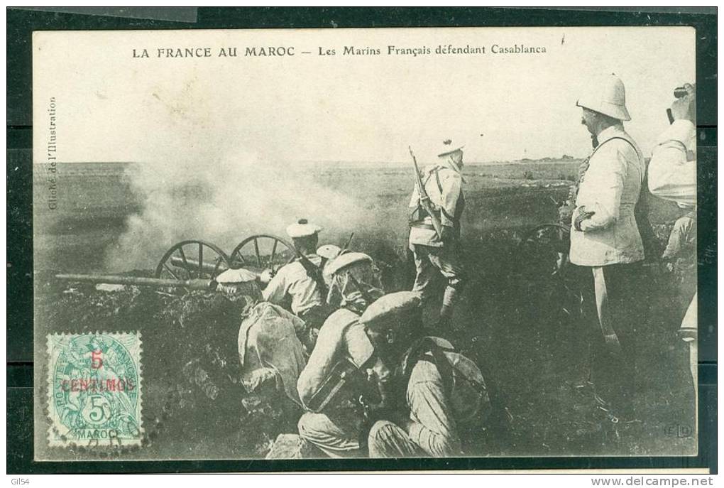 La France Au Maroc - Les Marins Français Défendant Casablanca   - Uv115 - Guerres - Autres