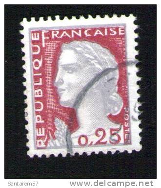 FRANCE Oblitération Ronde Used Stamp Marianne De Decaris 0 F 25 1960 Y&T 1263 - 1960 Marianna Di Decaris
