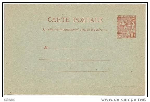 Monaco 1885 Postal Stationery Card - Covers & Documents