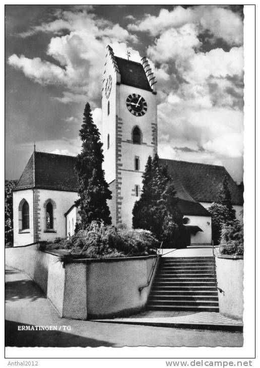 Ermatingen TG Schweiz Suisse Kirche Chiesa L'Eglise Sw Um 1960 - Ermatingen