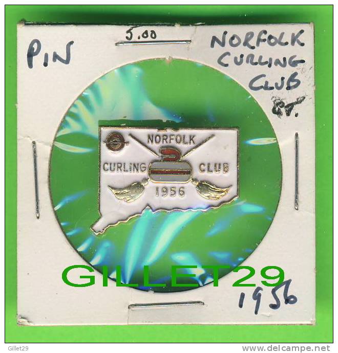 PIN'S - NORFOLK  CURLING CLUB 1956  - BADGES, LAPEL PIN - - Sports D'hiver