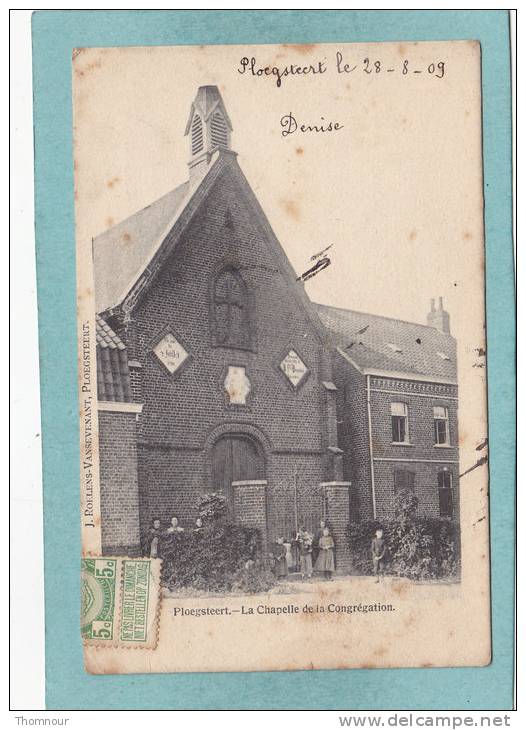 PLOEGSTEERT.  -  La Chapelle  De La  Congrégation.   -  1909 -  CARTE PRECURSEUR ANIMEE  - - Comines-Warneton - Komen-Waasten