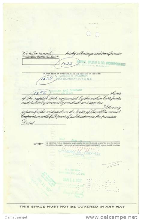 TOP!! STEWART-WARNER CORPORATION * NAMENS AKTIE * 100 SHARES * NYH4502 * 1966 * WARENHAUS   **!! - S - V