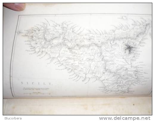 1853 BARTLETT W.H.  PICTURES FROM SICILY .- 33 INC + 16 NEL TESTO - MOLTO RARO ORIGINALE CON UMIDITA' - - Europa