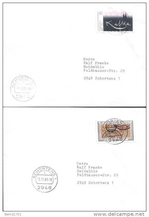 Germany - 1983 # 10 Versch. FDC / 10 Different FDC (b367)- - 1981-1990