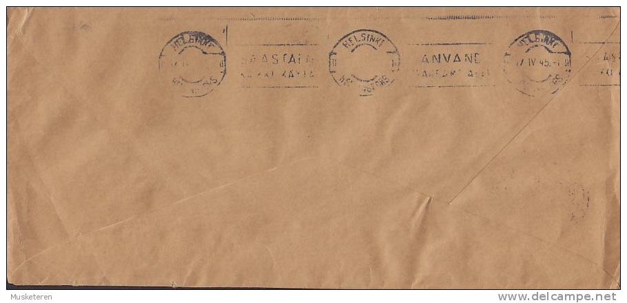Finland TERVAKOSKI OSAKEYHTIÖ, TERVAKOSKI 1945 Cover Brief To HELSINKI. TERWAKOSKI 1818 Cachet (2 Scans) - Covers & Documents