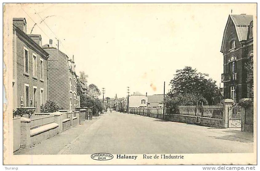 Avr13 1261 : Halanzy (Aubange)  -  Rue De L'Industrie  -  O. Préaux Et Compagnie - Ghlin - Aubange