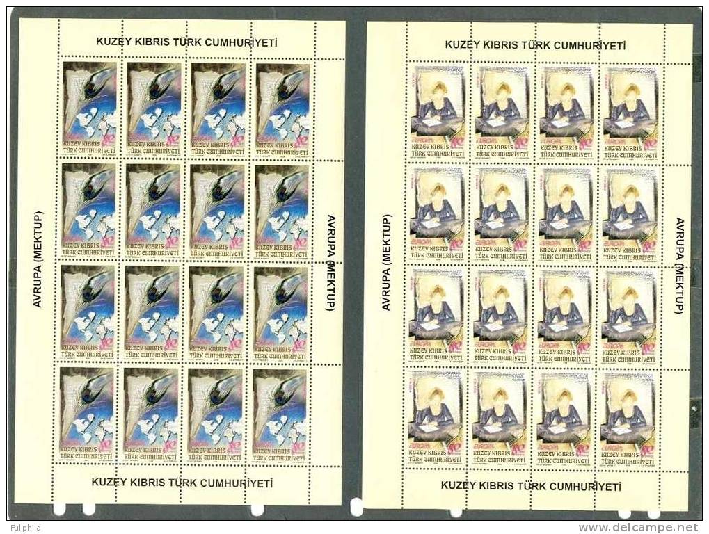 2008 NORTH CYPRUS EUROPA LETTER MINI SHEETS MNH ** - 2008