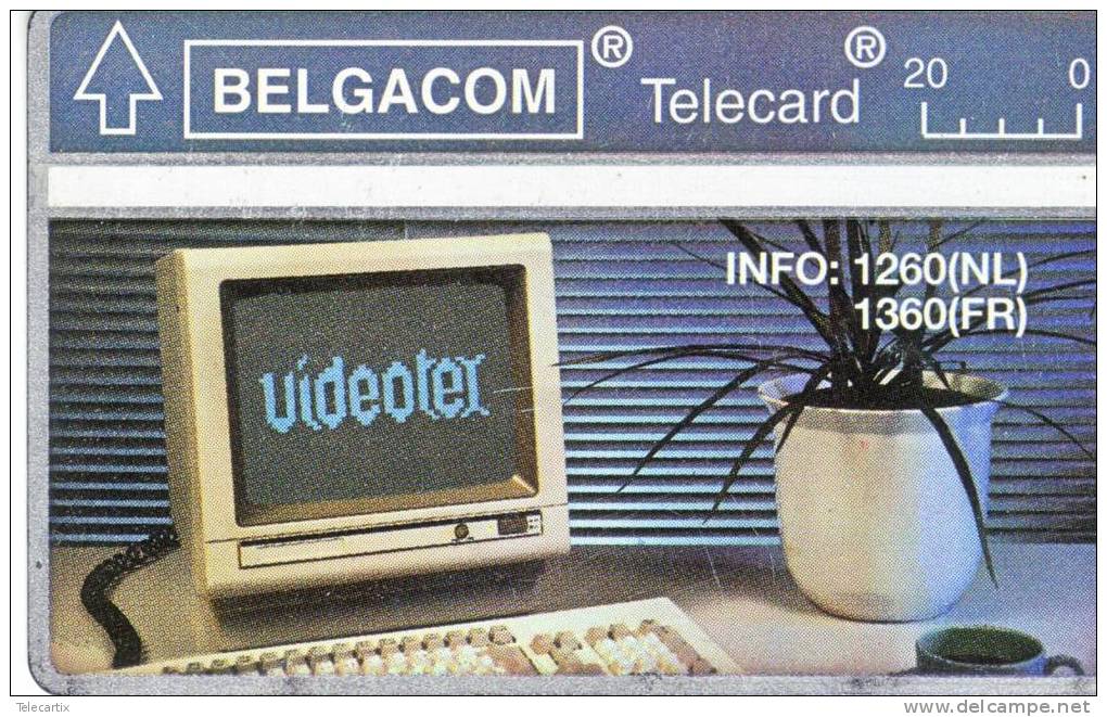 Télécarte BELGACOM Privée 20BEF VIDEOTEL Et TTB **** Série N°211C22927 RARE  Faible émission ! - [4] Collections