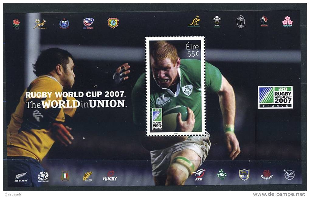 Lot 181 - B 12 - Irlande** Bloc N° 73 - Coupe Du Monde De Rugby (scène De Match) - Blocs-feuillets