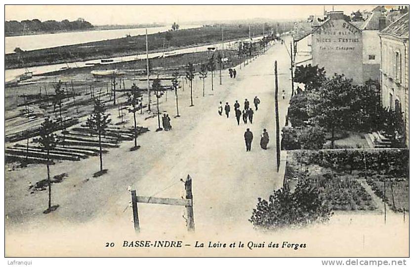 Depts Divers -loire Atlantique- Ref 130- Basse Indre - La Loire Et Le Quai Des Forges -carte Bon Etat  - - Basse-Indre