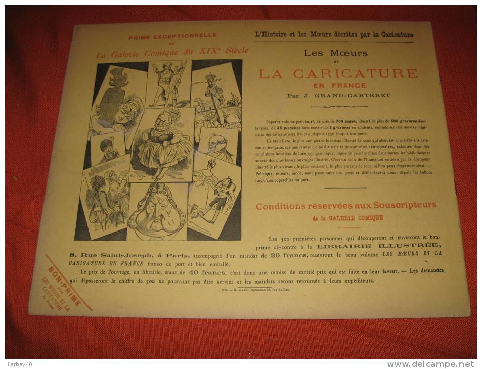 LA GALERIE COMIQUE DU 19EME Siecle Caricatures - N° 6 - Magazines - Before 1900