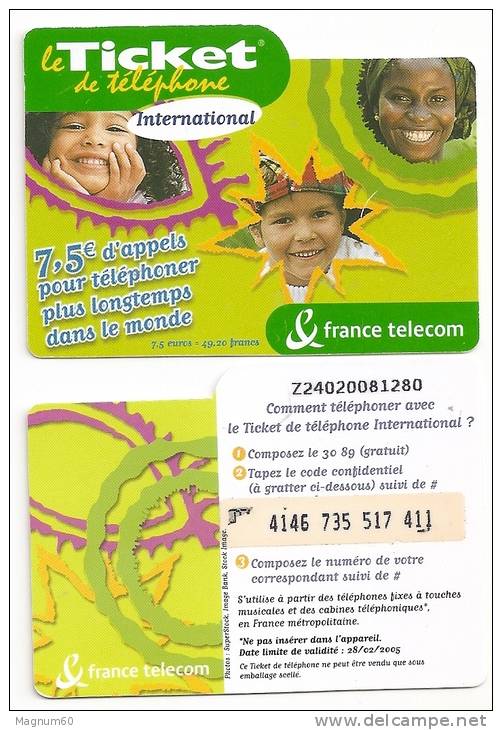 TICKET  FRANCE TELECOM PU64Na - FT