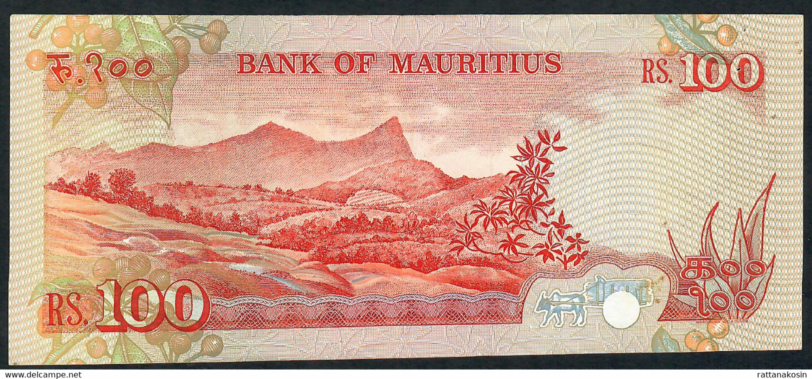 MAURITIUS  P38 100 RUPEES 1986 #A/18   Signature 5   VF - Maurice