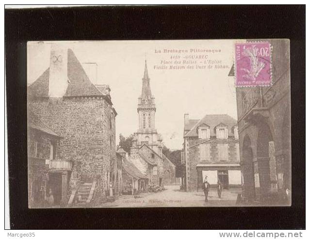 22 Gouarec Place Des Halles L'église Vieille Maison Des Ducs De Rohan édit. Waron N° 4159  Animée - Gouarec