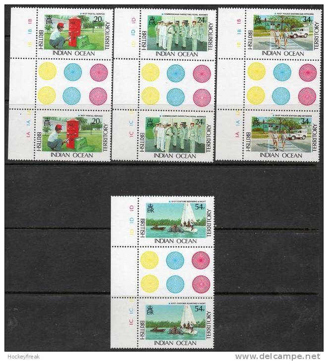 British Indian Ocean Territory 1991 - BIOT Administration Gutter Pairs SG111-114 MNH Cat £22++ SG2015 - See Note - Territoire Britannique De L'Océan Indien