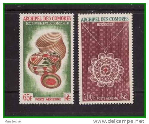 COMORES.  1963  P Aérien. N° 8 + 9 Neuf  X X Paire - Airmail