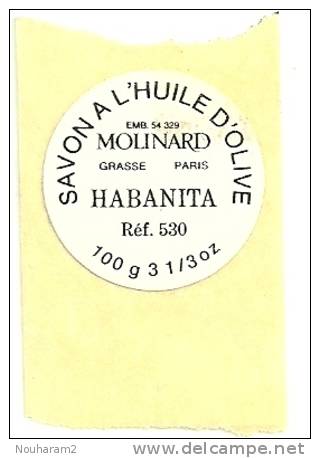 Etiquette Réf.035. Savon à L'huile D'olive Habanita - Molinard - Grasse, Paris - Labels