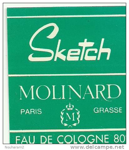 Etiquette Parfum Réf.047. Sketch, Eau De Cologne - Molinard - Grasse, Paris - Etiketten