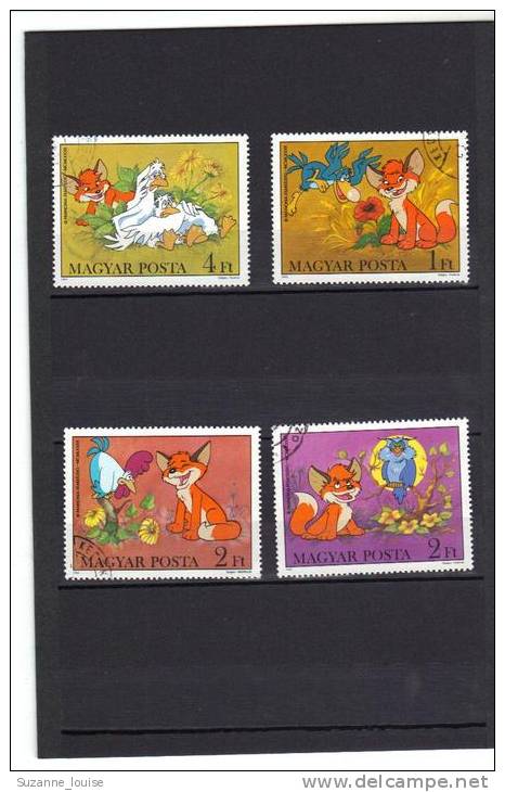 4 Timbres Magyar Posta   Pannonia Filmstudio  MCMLXXXII - Oblitérés