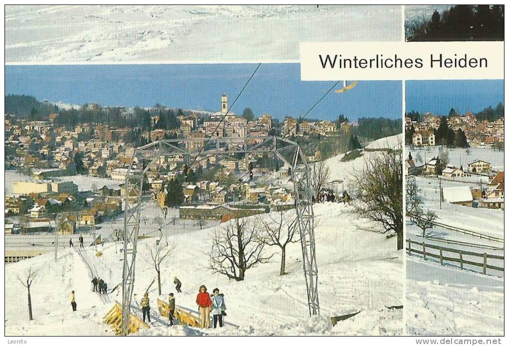 HEIDEN Winter Skilift Bischofsberg Stempel ! 1976 - Heiden